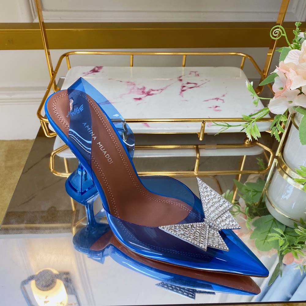 

Summer new style Sandal shoes pointed rhinestone bow tie cross strap satin French minority covered head High heel sandals single shoe women 22, #22