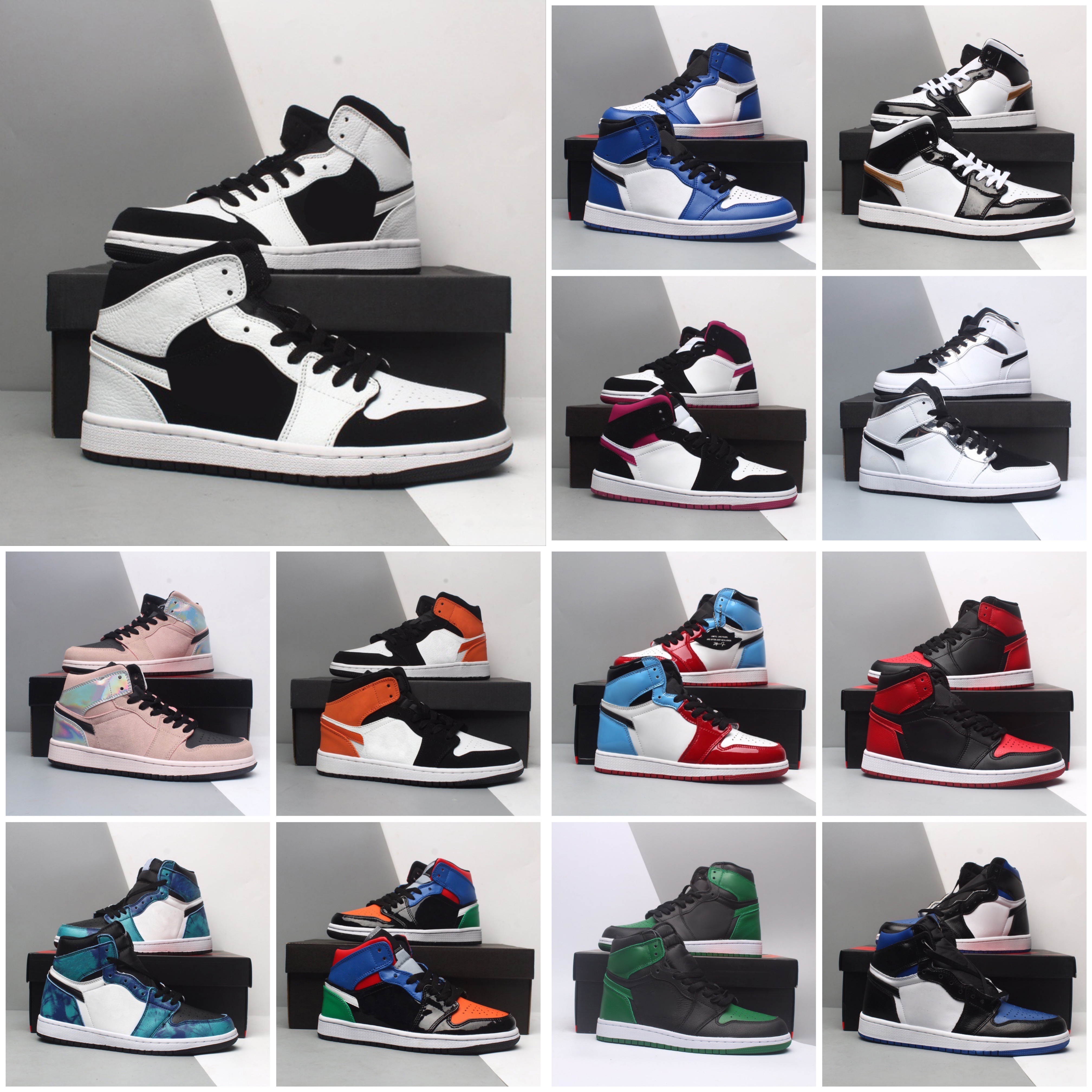 

Jumpman 1 1s men women Basketball shoes Bred Patent Bordeaux Dutch Green Dark Mocha Bubble Gum Chicago Obsidian fragment Shadow Royal mens trainers sports sneakers m, 49