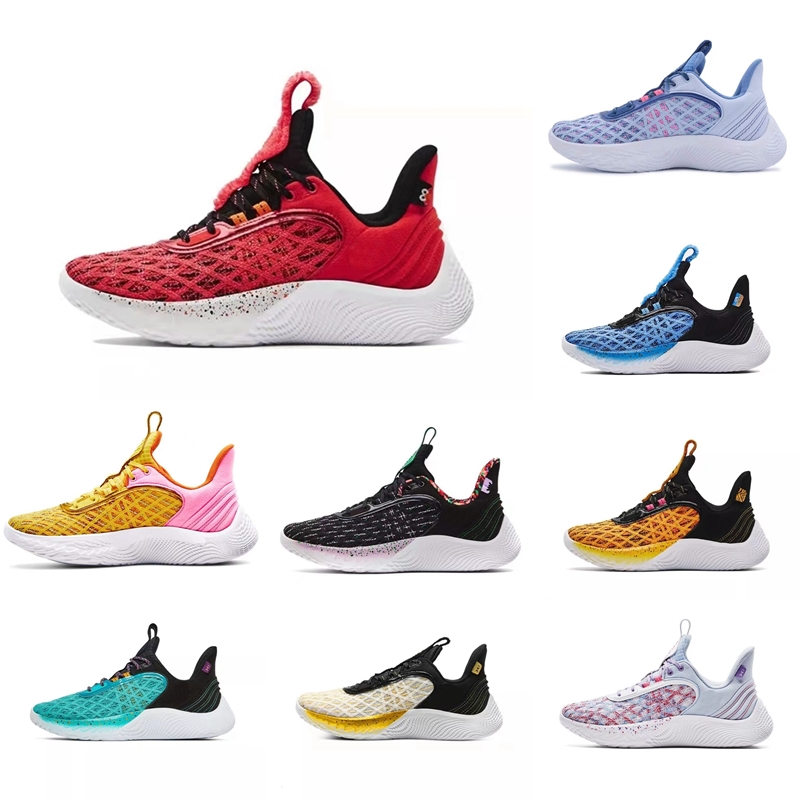 

NEW Currys Flow 9 Red Basketball Shoes Sneakers Men Women Baskets Street Game Day Believe Elmo Play Trainers