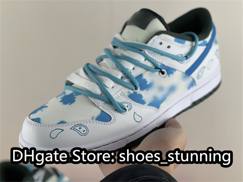Top Quality Skateboard Shoes DNKS Low SE sail vintage green Colorway Genuine Layer Leather Upper Rubber Outsole Sports Trendy Style Size US4-12 InSt