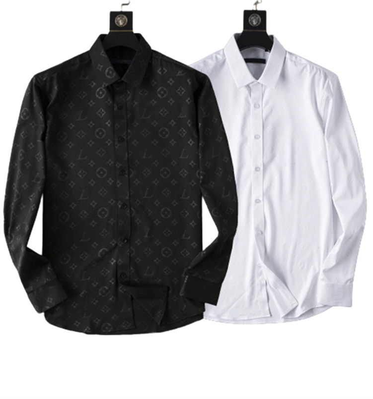 

Mens Dress Casual Shirts Luxury Slim Silk T-shirt Long sleeve Casual business clothing plaid brand 17 color Size M-4XL @19, Customize