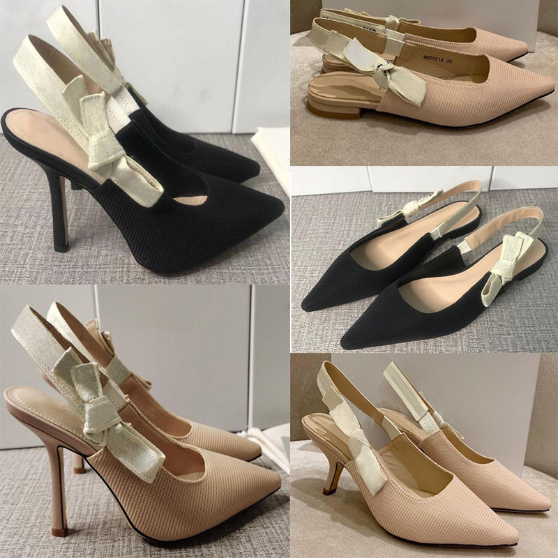 2022 Luxury Summer dames Bow Tolevas Sandales Sandales minces à talons hauts Poignés belles chaussures décontractées à talons hauts