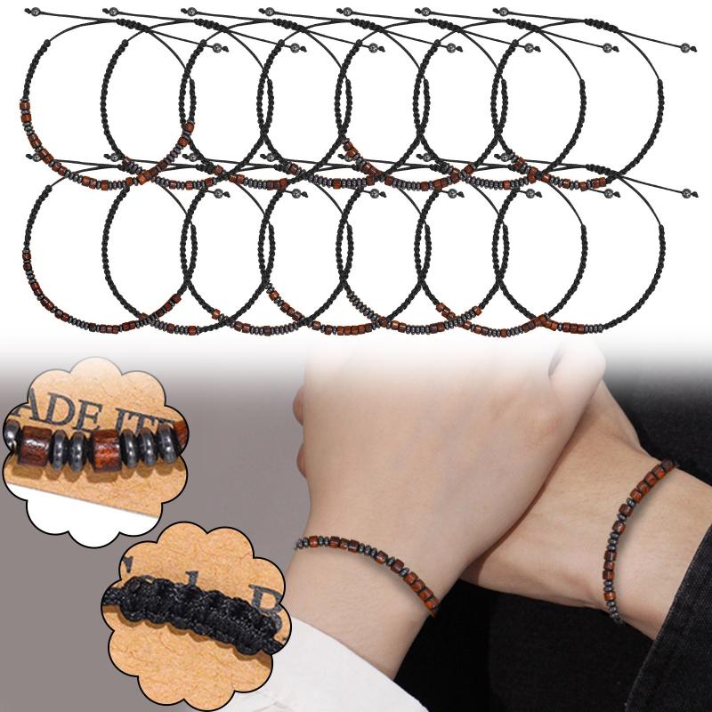 

Beaded, Strands Code Bracelet Cardboard Couple Adjustable