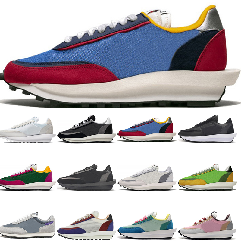 

2022 ldv men women sacai running shoes white Nylon Black grey Varsity Blue Pine Green Green Gusto outdoor sports sneakers eur 36-45, Color 5