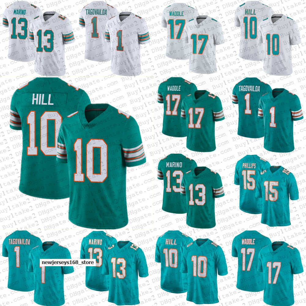 

10 Tyreek Hill 17 Jaylen Waddle Tua Tagovailoa Miami''Dolphins''Football Jerseys Teddy Bridgewater Dan Marino Mostert''nfl''Jersey, Mens