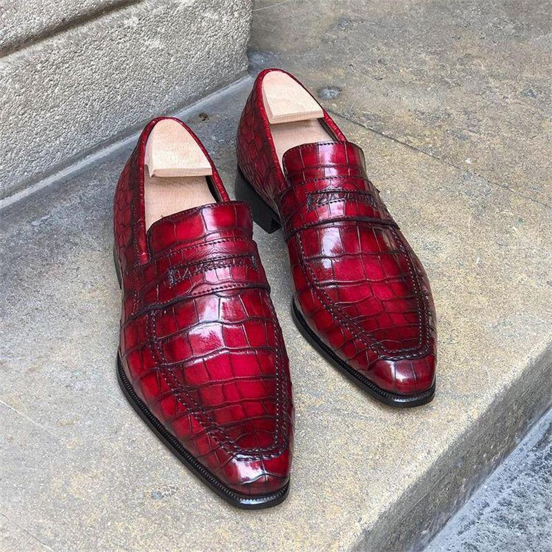 

Loafers Men Shoes PU Solid Color Classic Fashion Business Casual Wedding Party Personality Stone Pattern Mask Dress Shoes CP069, Clear