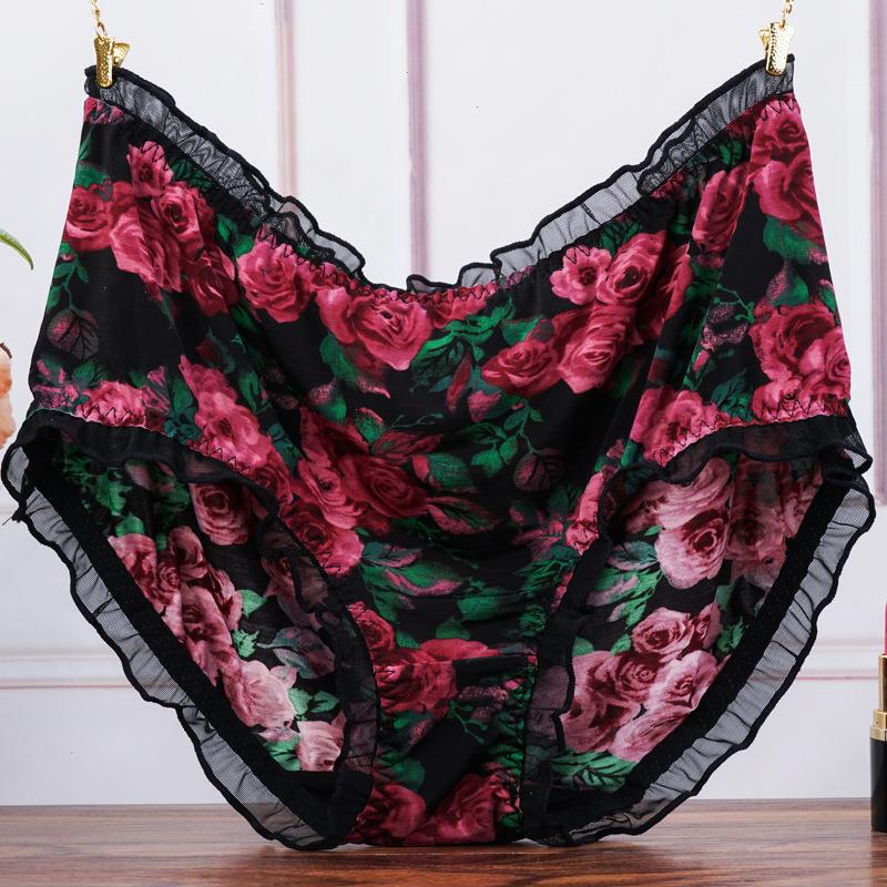 

Big Size Mid Waist Womens Panties Print Leopard Briefs Underwear Lady Sexy Lace Ruffles Seamless Plus Underpants Lingerie