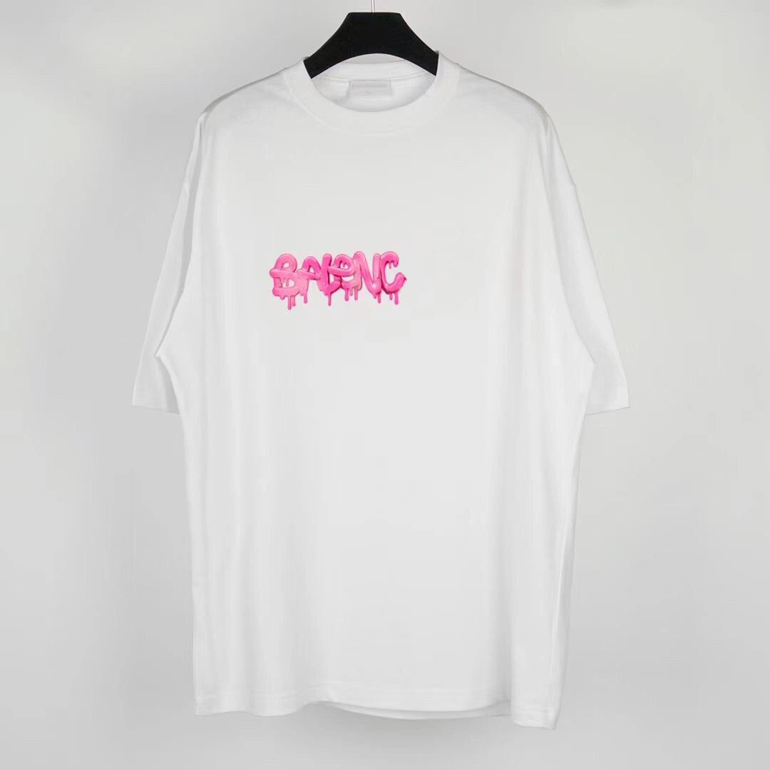 

Franch Mens T Shirt Designer Men paris Womens Shirts Fashion tshirt Letters Casual Summer Short Sleeve Man Tee Woman Clothing Asian Size S, White