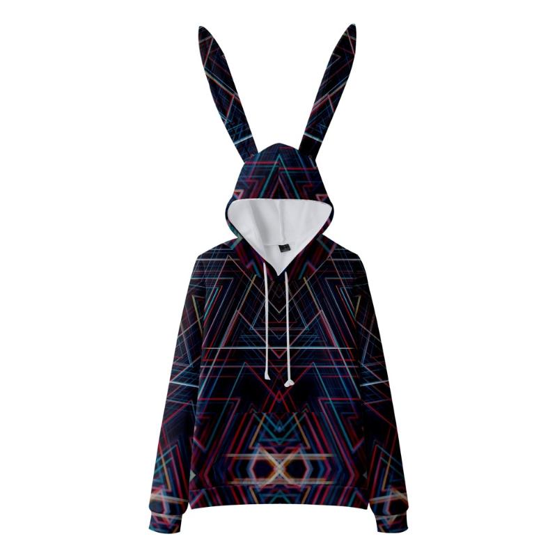 

Men's Hoodies & Sweatshirts Abstract Intertwined Lines 3d Men/Women Ears Hooded Casual Pullover Sweatshirt Digital Print HoodiesMen's Men'sM