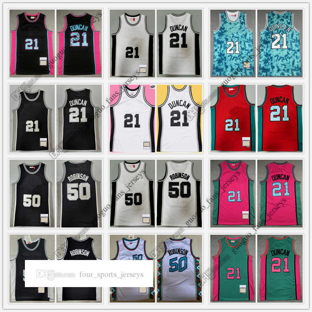 

Retro Mitchell and Ness Basketball Jerseys Duncan 21 Tim Robinson 50 David Tracy 3 Steve McGrady Francis 11 Yao 3 John Ming Starks Anthony 7 Carmelo White Black, As picture (with team logo)