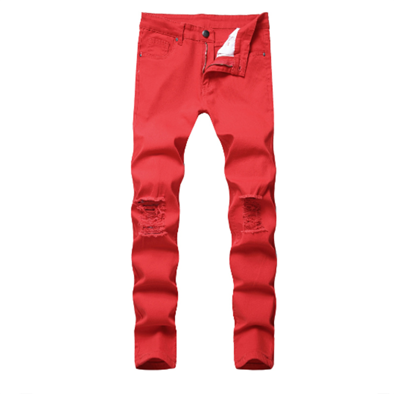 2023 European American men&#039;s jeans designer ripped hip-hop high street fashion luxury brand motorcycle embroidery close-fitting slim pencil-image-774181072