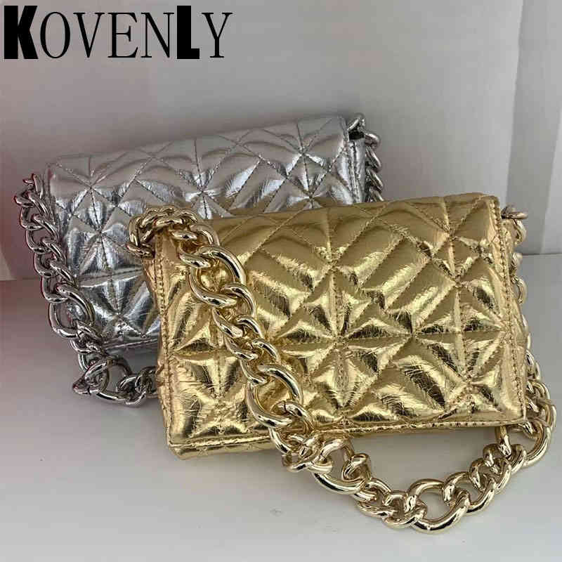 

Luxury Brand Ute Metal Chain Design Silver Shoulder Bag for Woman Gold Leather Women Handbag Fashion Clutch Purse, Red small 1