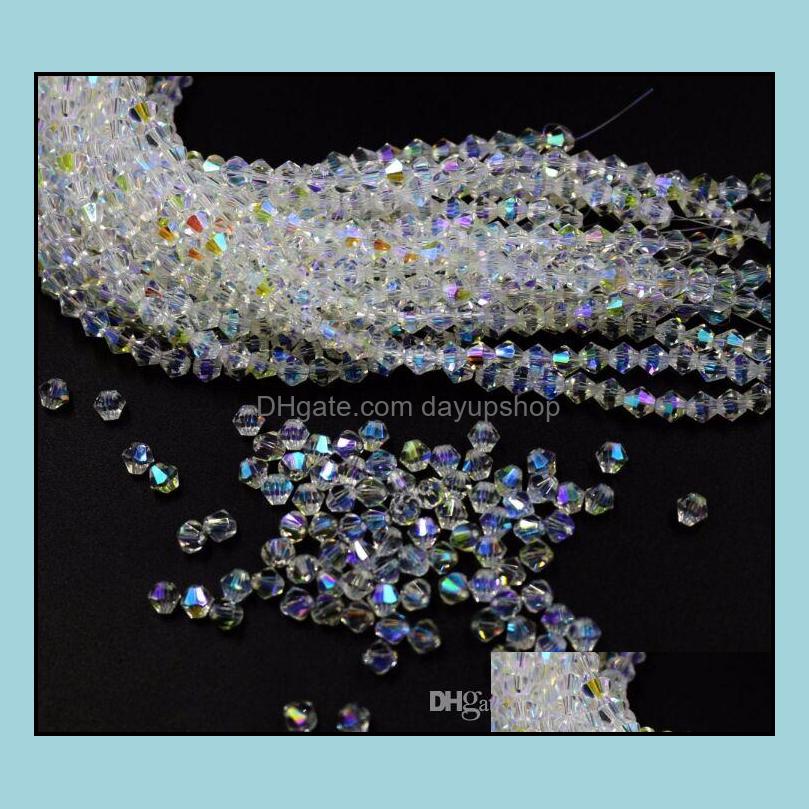 

Crystal Loose Beads Jewelry 300Pcs/Lot Beading Glass Clear Ab/Crystal Be Garment Necklace Bracelet Acc Dhhyc