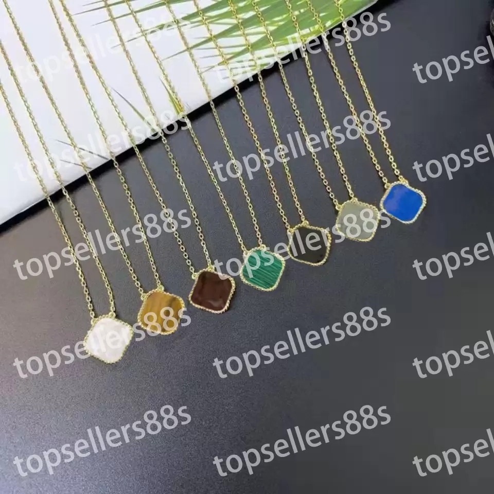 

Silver Classic Necklace Fashion Elegant Necklaces for Woman Jewelry shell pendants High Quality 1:1 Designer lucky Women clover Engagement Party Anniversary Gift
