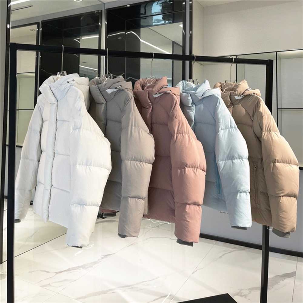 

goose canada down jacket canadian women's short white pink label pastels series parker men macarons junction trendy hooded capsule bread, 00