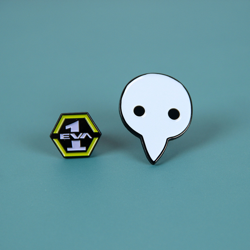 

Anime EVA EVA-01 Angel Logo Cartoon Metal Enamel Clothes Backpack Coats Lapel Badge Brooch Pin, Mixed colors