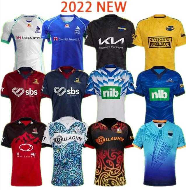 2022 2023 NEW Hurricane Highlander Blues crusader RUGBY JERSEYS ZEALAND 22 23 Mens Super Chief Moana Fiji Jersey top quality t shirt S-5XL