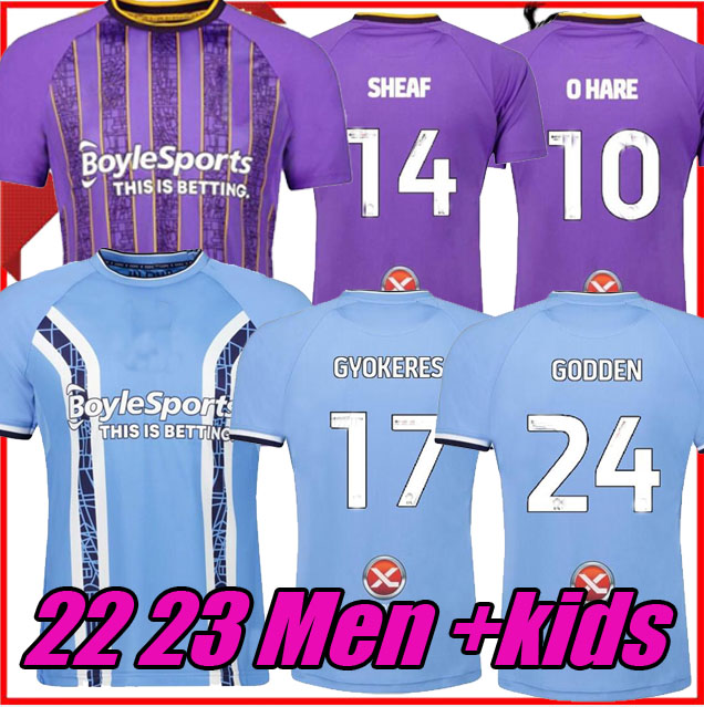 

22 23 Coventry city soccer jersey maillot de foot 2022 2023 O'Hare Gyokeres Godden Hamer football shirts home away third 3rd kids kit, 22/23 away+kids