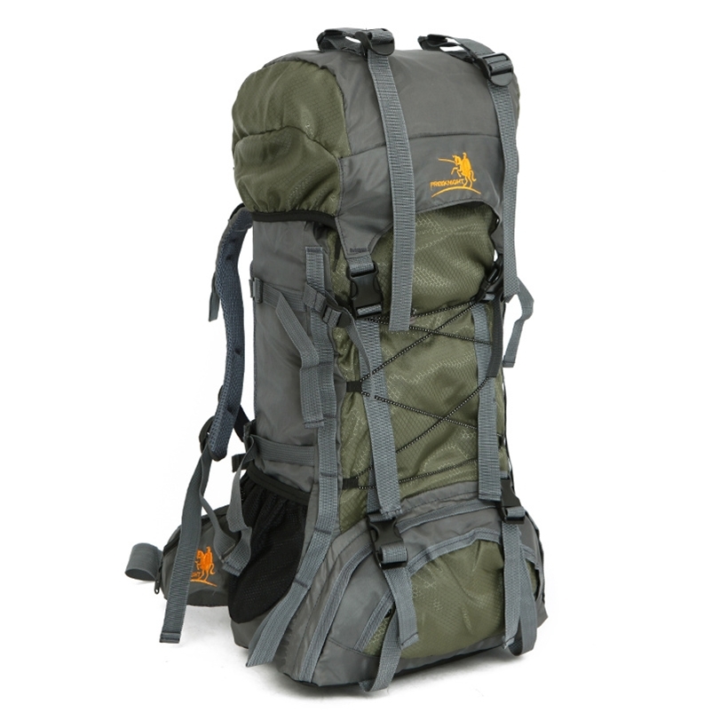 

60L Internal Frame Outdoor Camping Backpack Waterproof Travel Hiking Bag For Female male Trekking Mountaineering Backpacks 220629, Red
