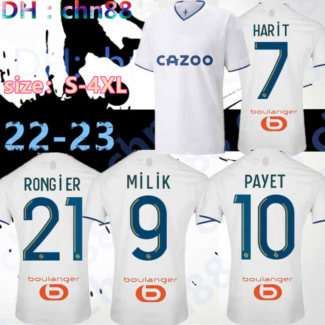 

S-4XL 22 23 Marseilles King Soccer jerseys special edition GERSON under BAKAMBU milik maillot de foot 2022 2023 Camiseta PAYET GUENDOUZI KAMARA man football shirt, 22-23 home