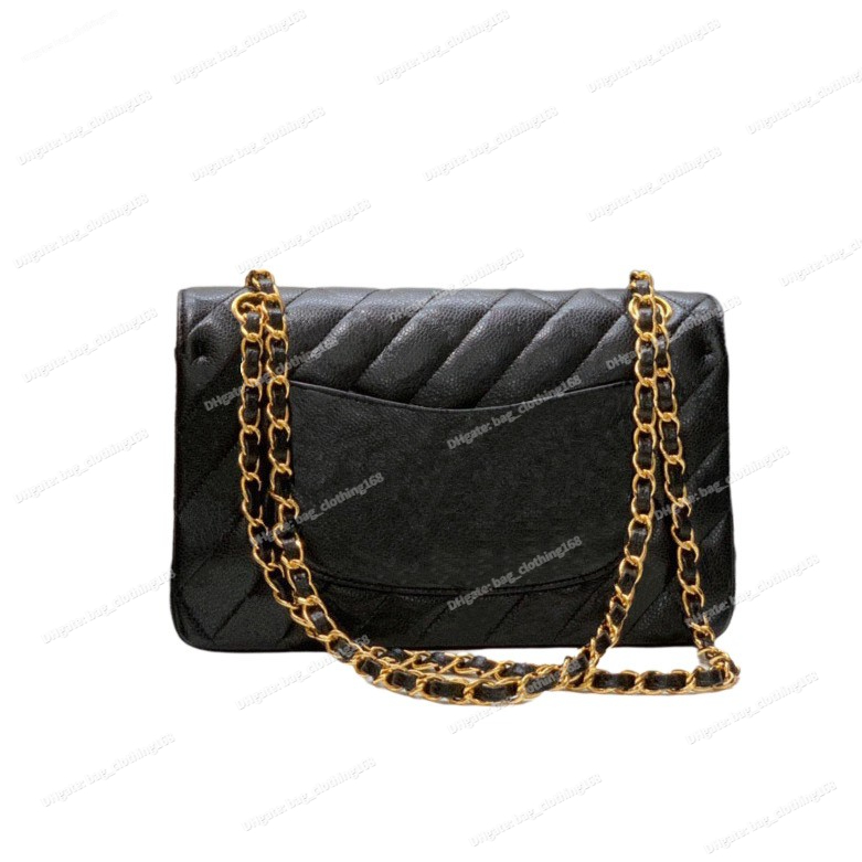 

Classic Designer Bag cc Bags Handbag Designers Shoulder Bags Chain Diamond Lattice Genuine Leather Womens Crossbody Purses Women Handbags, Black(caviar)