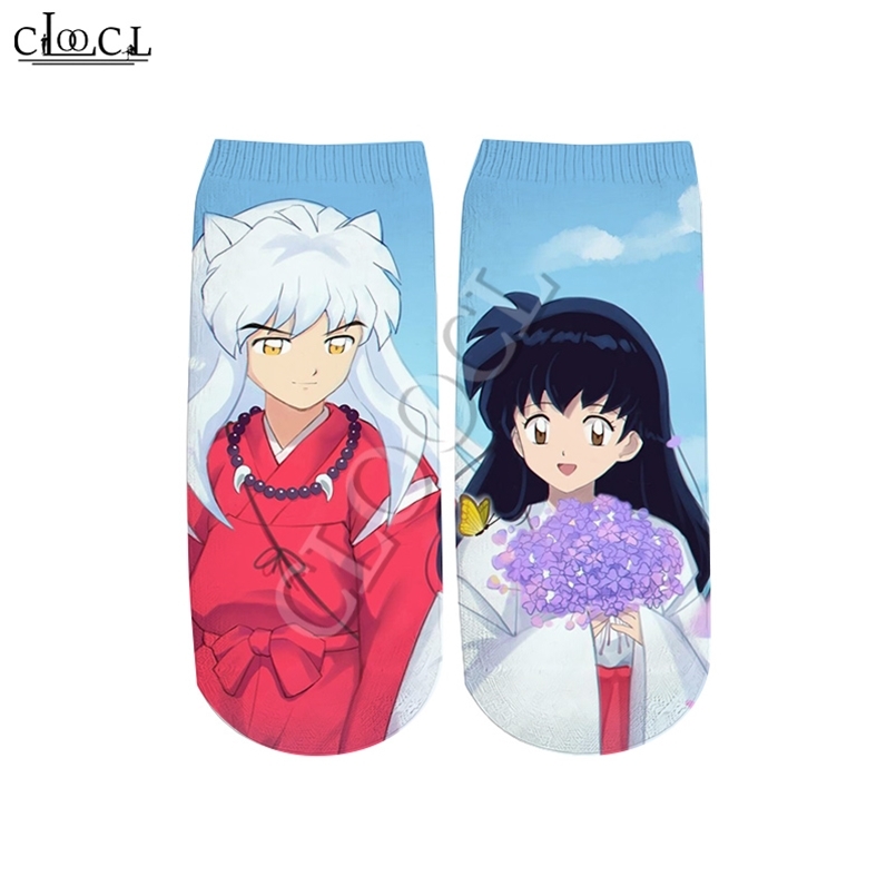 

Japanese Anime Inuyasha 3D Printed Fashion Mens Allmatch Harajuku Selling Straight Socks 220617, Socks 3