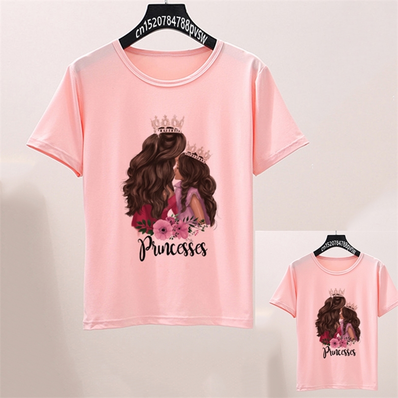 Famille correspondant maman et moi t-shirt rose mère fille t-shirt maman et moi ensemble de chemises de vacances ensemble de chemises de fête des