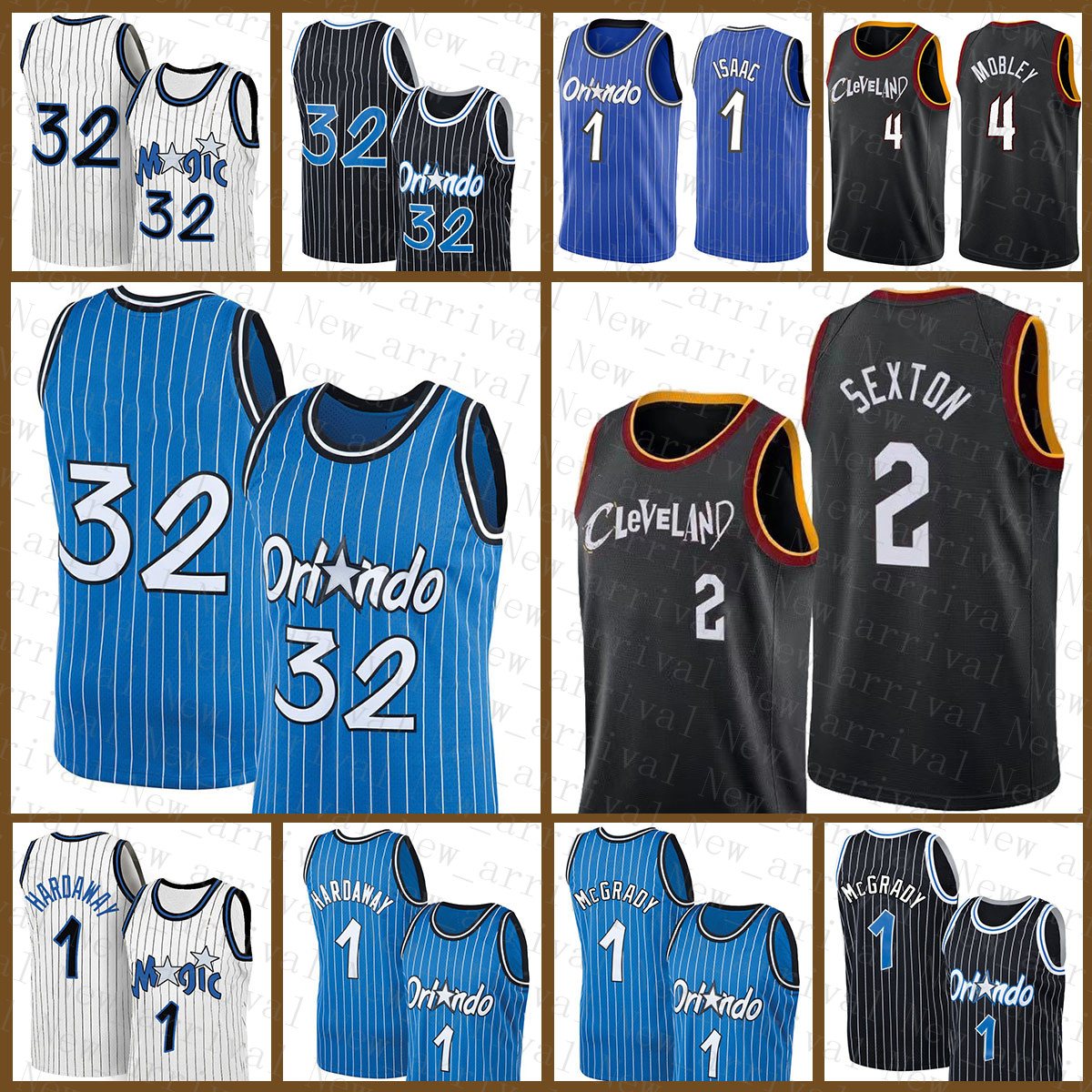 

Cleveland''Cavaliers''Men Orlando''Magic''Men 1 Collin Sexton Evan Mobley Basketball Jersey 2 4 Penny Hardaway Tracy McGrady 124