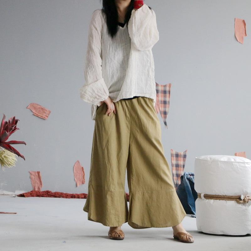 

Women's Blouses & Shirts Women Plus Size Linen Blouse Ladies Flax Smock Shirt Tops Female Oversize Pullovers 2022 Summer Autumn, White