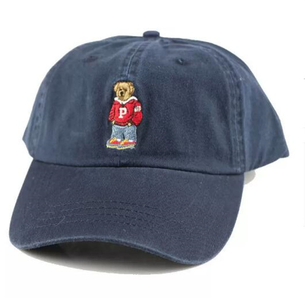 

New arrival bone Curved visor Casquette baseball Cap women gorras Snapback Caps Bear dad polo hats for men hip hop GC1144, Blue