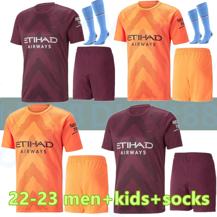 

21 22 23 SOCCER JERSEYS GREALISH STERLING MANS CITIES MAHREZ G.JESUS HAALAND DE BRUYNE FODEN FERRAN 2022 2023 football shirts kids kit socks adult EDERSON M. goalkeeper, 22-23 goalkeeper