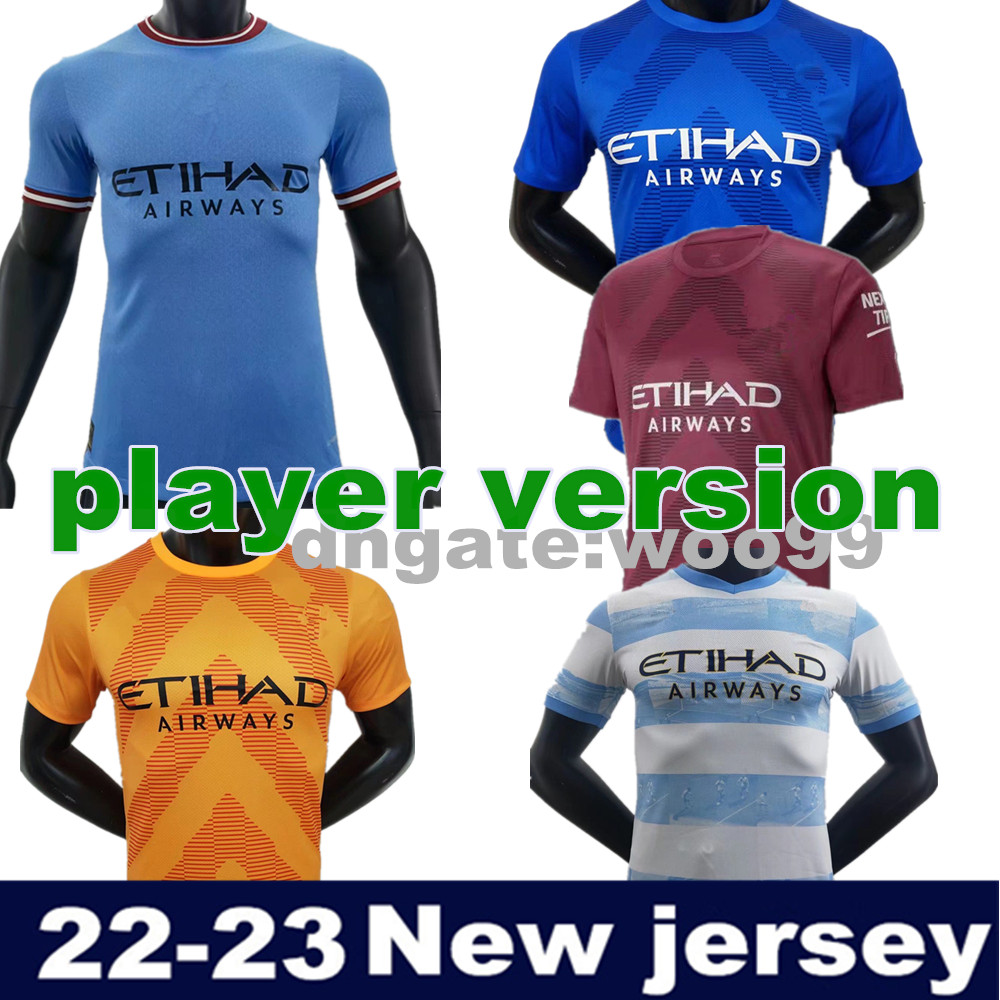 

Player version goalkeeper Soccer Jerseys 2022 2023 DE BRUYNE 93 20 Anniversary HAALAND FODEN GREALISH MAHREZ MANs cities football shirt BERNARDO STERLING 22 23 Man