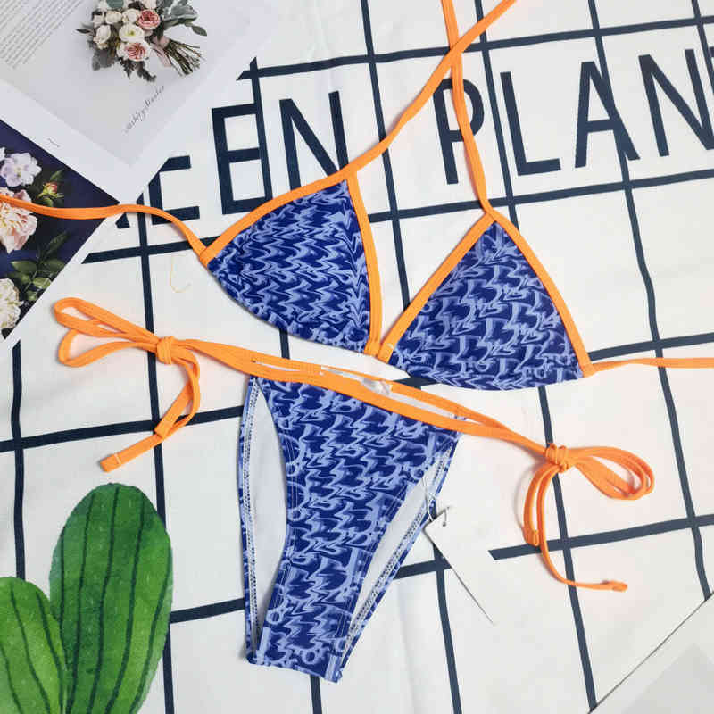 

Women' Swimsuit d House Letter Print Sexy Bikini Triangle Swimsuit