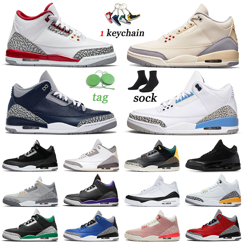 

Wholesale 3s Jumpman 3 Basketball Shoes Women Men Trainers Muslin Cardinal Red Pine Green Cour Purple Fragment UNC Designer Sneakers Sports Black Cat Georgetown, 40-47 new seoul