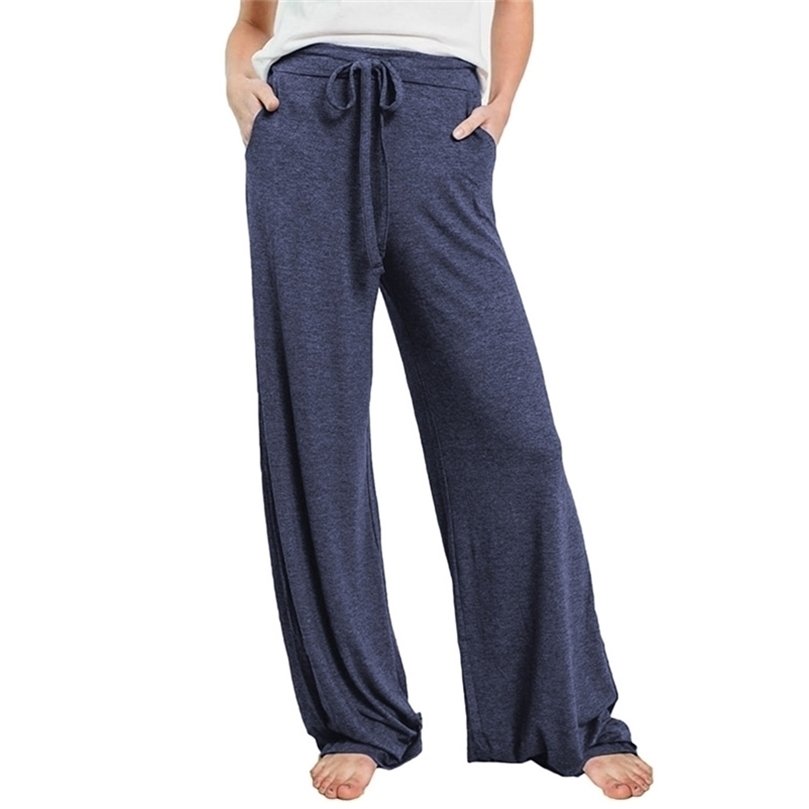 

loose spring and summer women's wide-leg modal casual flared wild leg-jump pants 201228, Gray