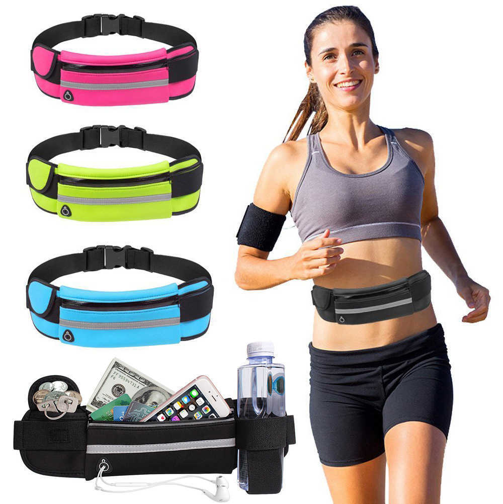 

Waist Bag Belt Men Women Fashion Sport Banana Pouch Money Phone On Handy Bag Waistbag Fanny Pack Color Travel Accessory, Sky blue
