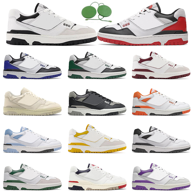 Designers New BB550 B550 550 Sports Chaussures masculines Femmes Blanc Green Grey Crème Black Blue UNT Navy Purple Shadow Syracuse Burgundy Cyan