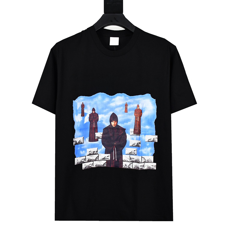22SS New Limited High End Mage Box Letter Tee Summer Classic Street Solid T-shirts Popular Casual Breathable Men Women Couples Short Sleeve TJAMM