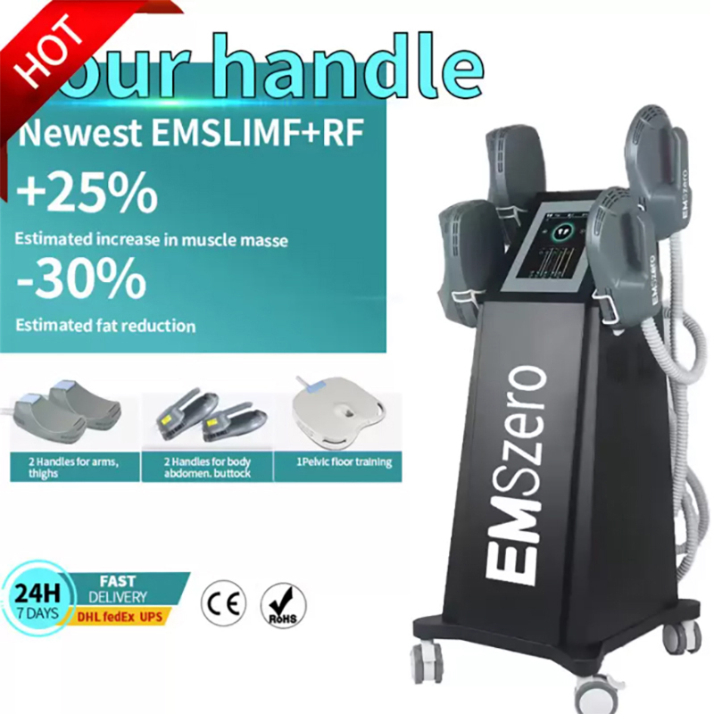2022 Minceur Machine 4 poignée machine de renforcement musculaire dispositif de stimulation électromagnétique