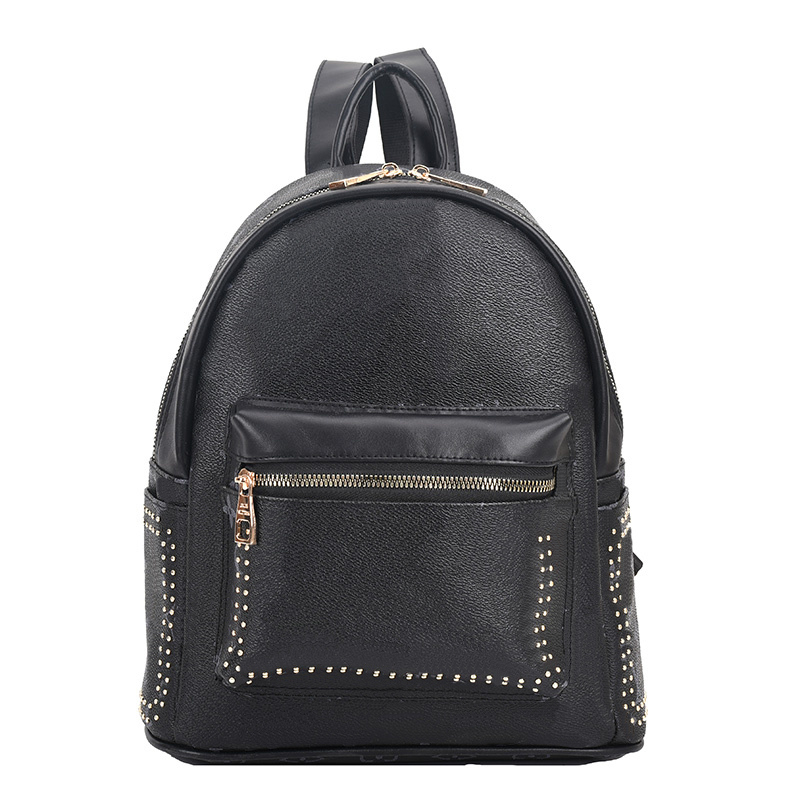 

Brand Designer Backpack for Women and Mens Back pack PU Leather backpacks Ladies Big Size printing Bag L5568, Black