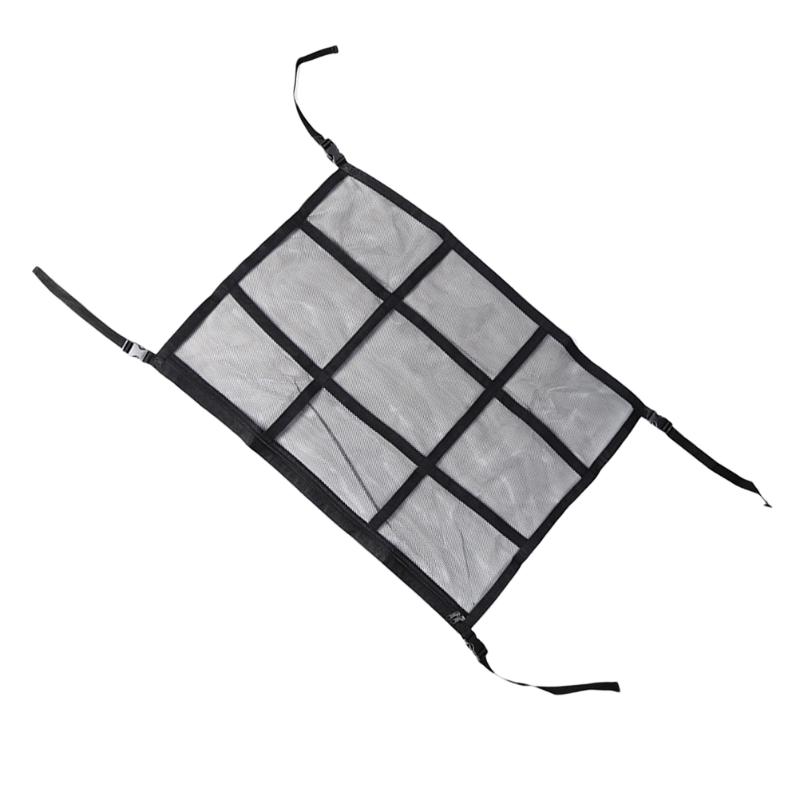 

Car Organizer Ceiling Cargo Net Pocket Roof Adjustable Double-Layer Interior Storage