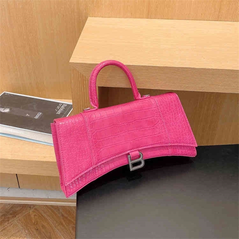 

High Designer Handbags Designer Quality balenciga Crocodile Pattern Women's Bag Hourglass Bag Net Red the Same Versatile Portable 2022s