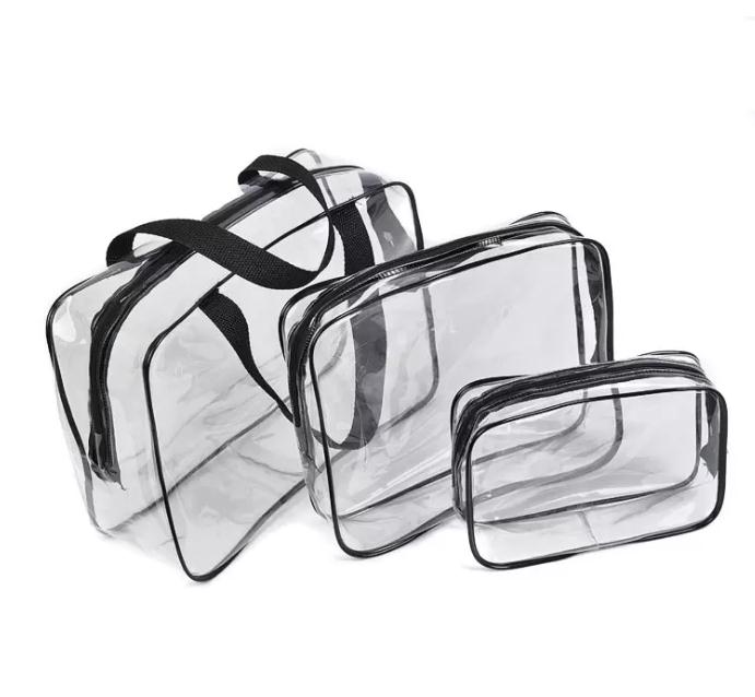 

New Portable Clear Travel Cosmetic makeup organizer Bag Transparent Storage Bags DLH307, Blue