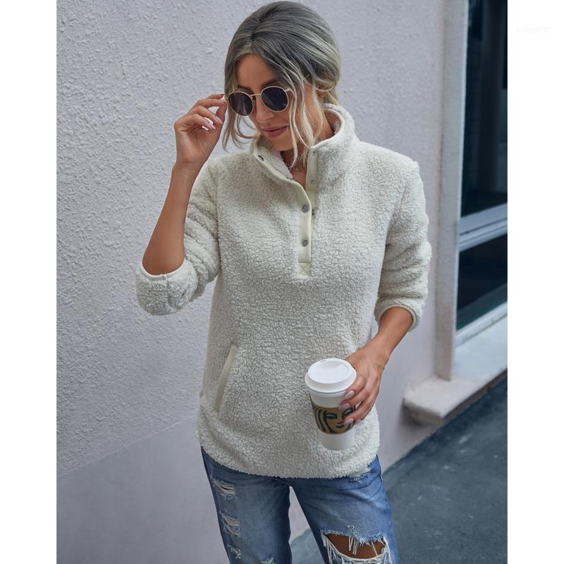 

Autumn / Winter 2022 Women' Fashion Solid Color Stand Collar Plush Pullover Sweatshirt Women Comfortable Warm Wm* Hoodies & Sweatshirts, Mm204s3104 camel