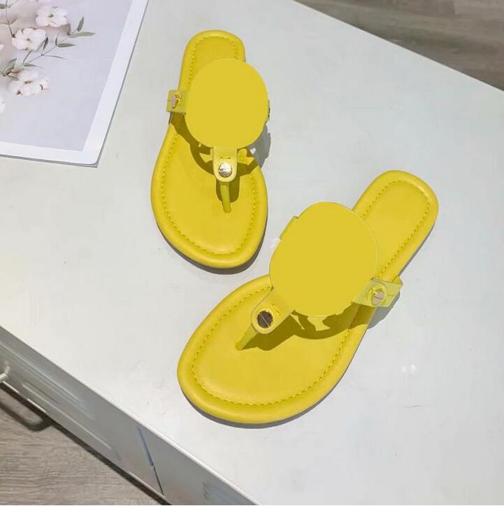 

Women Thong Sandals Hollow Rivets Flat Slippers Bow Tie Spikes Brocade Designer Luxury Leather Platform Slides Women Flip-flops, Color 13