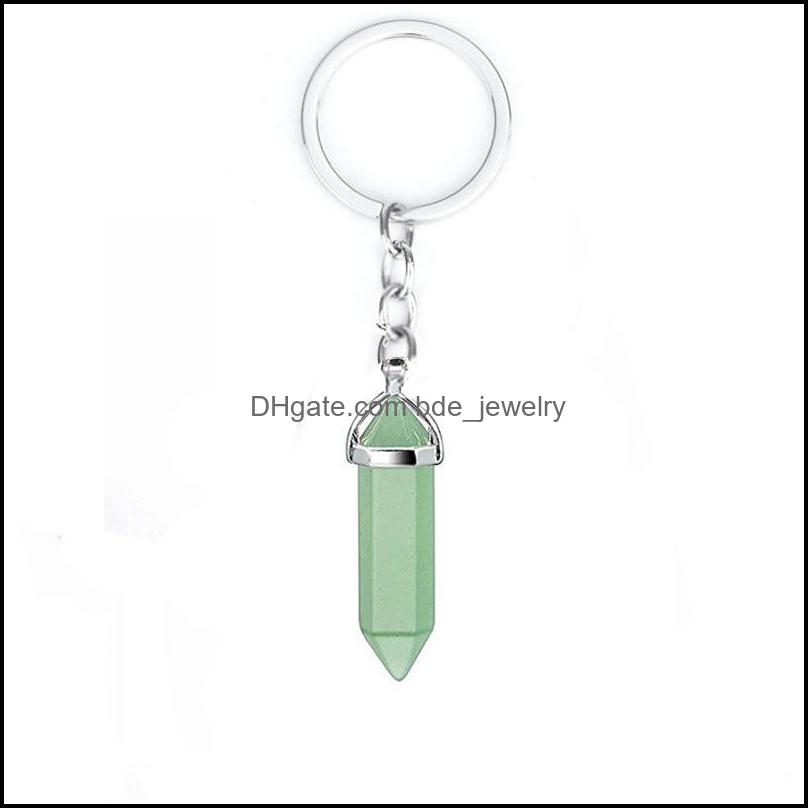 

Key Rings Natural Stone Hexagonal Prism Keychains Healing Rose Crystal Car Decor Keyholder For Women Men Drop Delivery 20 Dhseller2010 Dhjkf