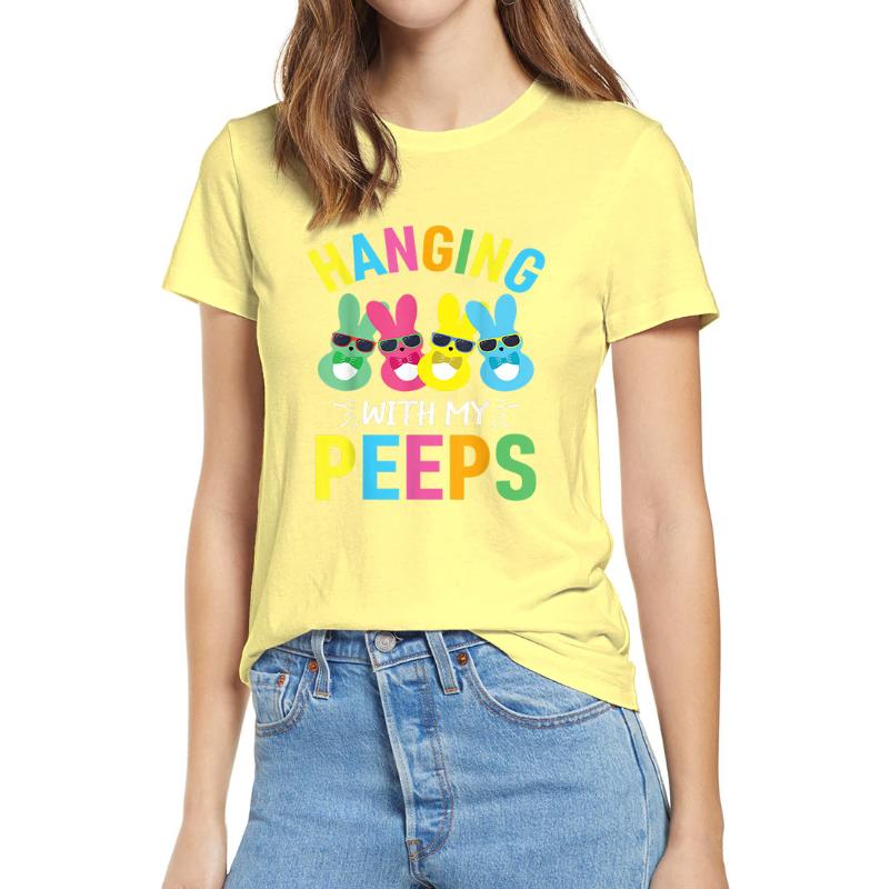 T-shirts pour femmes unisexes mignonnes de P￢ques Gift Coton Coton Colonn￩es Nouveaut￩ Tops Soft Tee