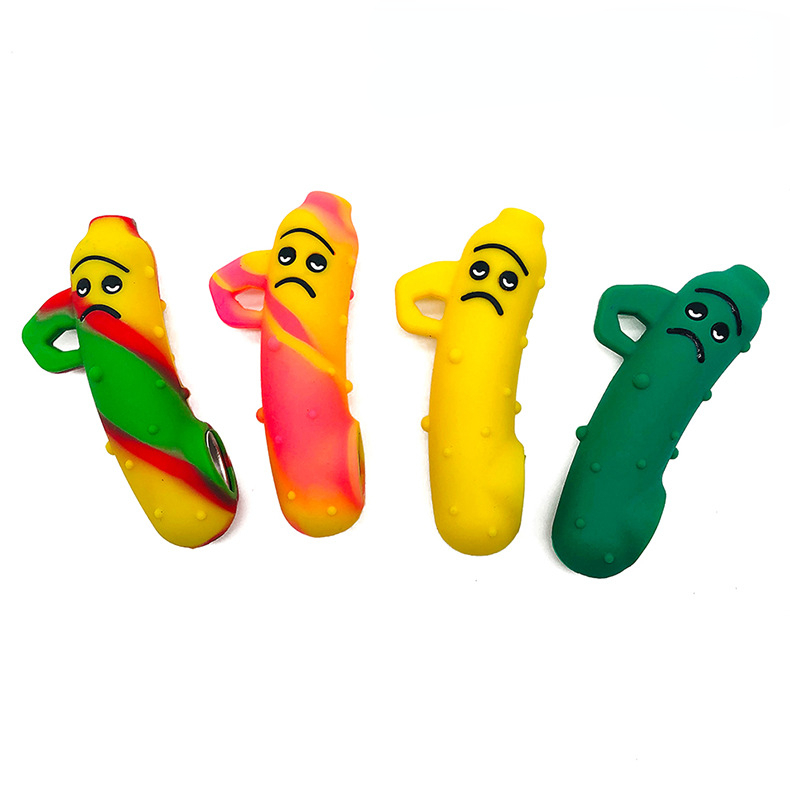 

2022 New Banana shape filter metal silicone tobacco pipe