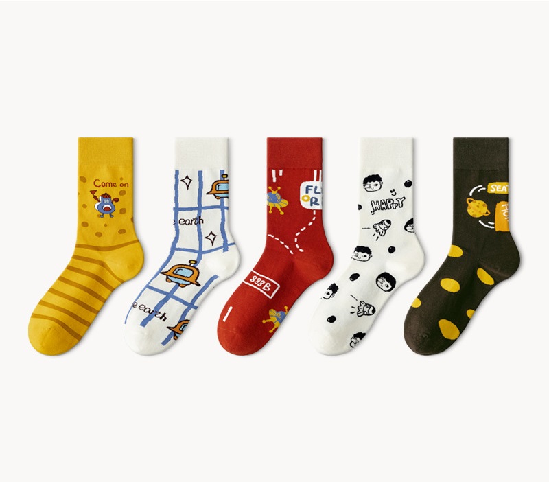 

Womens Funny Sock Original Design Sweet Cartoon Personality Creative Cute Socks Fall Comfortable Cotton Socking Wholesale, Blue