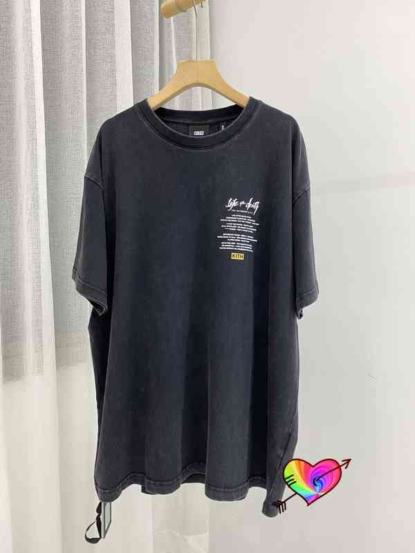 

Clothing 2021 Kith Biggie t Shirt Men Women 11 High Quality Life After Death Tee Graghic Print Tops Vintage Short Sleeve, Gray